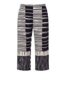 Yoona Striped 7/8 length trousers Dark-Blue / Cream