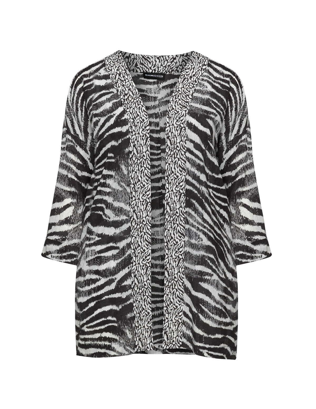 Animal print open front jacket by
SAMOON