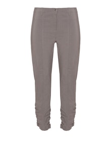 Jennifer Bryde Gathered cropped trousers Taupe-Grey