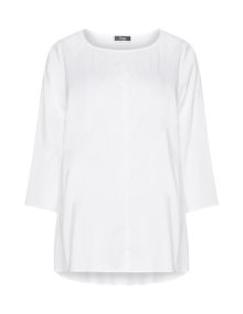 Frapp Flared cotton-rich blouse White
