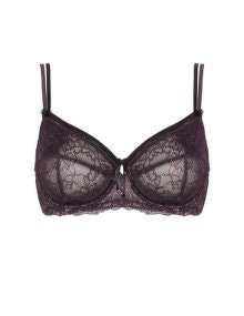 Ashley Graham Unlined lace underwire bra Purple / Black