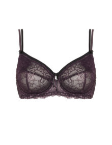 Ashley Graham Unlined lace underwire bra Purple / Black