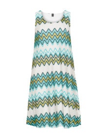Yoek Lightweight patterned knit dress White / Multicolour