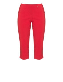 Robell Marie slim fit cropped trousers Red