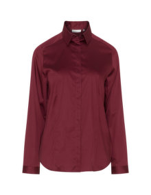 Eterna Stretch cotton blend shirt Bordeaux-Red
