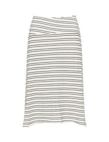 Evelin Brandt Striped jersey skirt Cream / White