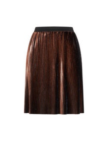 Sallie Sahne Copper plissé skirt Black / Bronze
