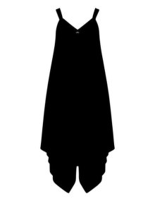 Mat Harem style 7/8 length jumpsuit  Black