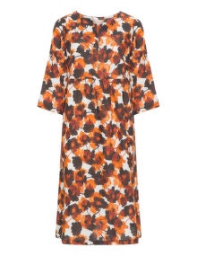 Isolde Roth Floral linen summer dress  Orange / Multicolour
