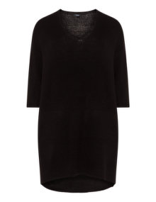 Frapp Short knitted dress Black
