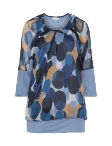 Zhenzi Printed chiffon blouse Blue / Dark-Blue