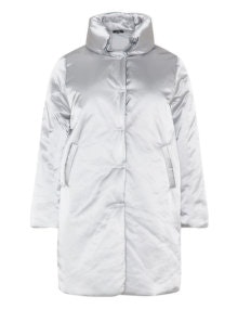 Vento Maro Shiny hooded jacket Silver