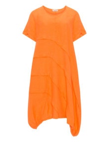 zedd plus Linen dress  Orange