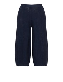 Grizas 7/8 length linen trousers Blue