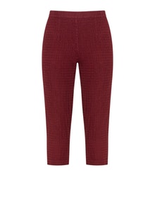 Grizas 7/8 length linen trousers  Dark-Red