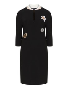5 Hearts Sequin patch dress Black / Gold