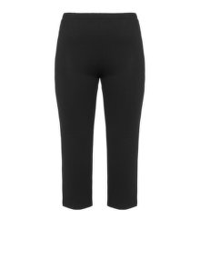 Yoek 3/4 length jersey trousers Black