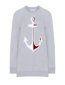 Club One Anchor print sweatshirt Grey / Red