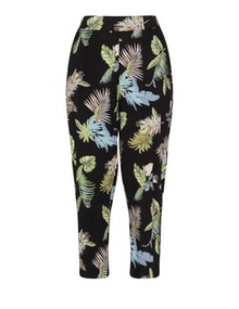 Gozzip Leaf print trousers Black / Multicolour