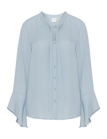 Junarose Fluted sleeve blouse Light-Blue