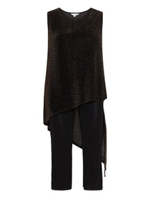 Baylis and May Jersey and lurex jumpsuit Black / Gold