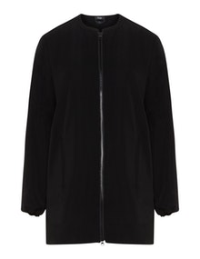 Frapp Long blouson jacket Black