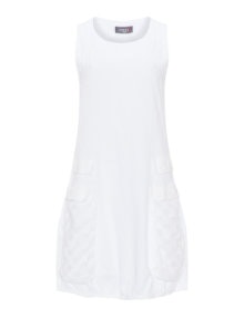 Kekoo Sleeveless pocket dress White