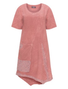 Kekoo Asymmetric tunic Dusky-Pink