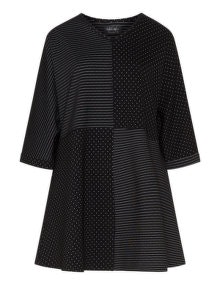 Vincenzo Allocca Flared patterned top Black / White