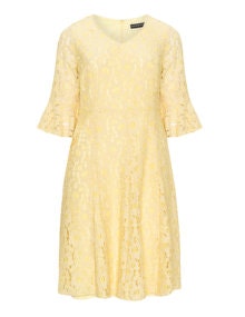 Manon Baptiste Floral lace dress Yellow