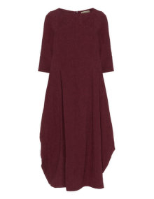 Isolde Roth Patch pocket balloon dress  Bordeaux-Red