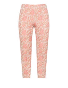navabi Floral jacquard cigarette pants Beige / Pink