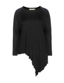Isolde Roth Asymmetric cotton blend sweater Black