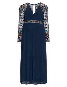 Lola Jade Beaded chiffon gown Dark-Blue / Multicolour