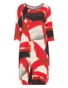 Yoona Printed jersey dress Red / Multicolour