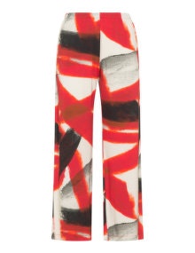 Yoona Printed wide leg jersey trousers Red / Multicolour