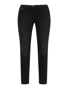 Junarose Distressed skinny jeans Black
