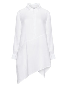 Grizas Long handkerchief shirt White