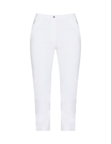 Jennifer Bryde Cropped Bengalin trousers  White