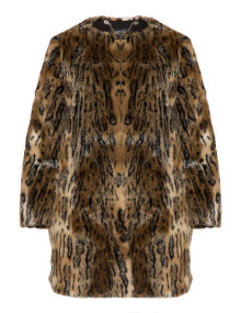 navabi Leopard print faux fur jacket Camel / Black