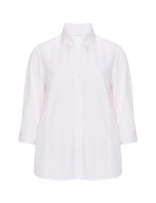 Eterna Striped cotton shirt White / Pink