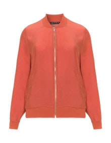 Jette Woven fabric bomber jacket Coral-Orange