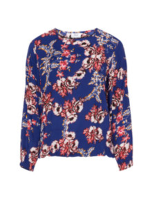 Zizzi Floral print blouse Blue / Multicolour