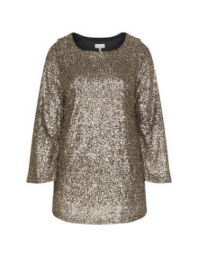 Baylis and May Sequin top Gold