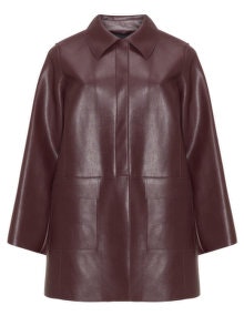 Persona Faux leather coat Bordeaux-Red