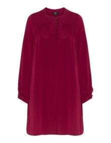 Jo and Julia Ruffeled crepe top  Bordeaux-Red