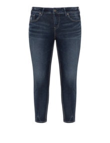 Silver Jeans Dark wash cropped jeans Avery Blue