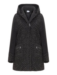 Civas Wool mix hooded jacket Anthracite