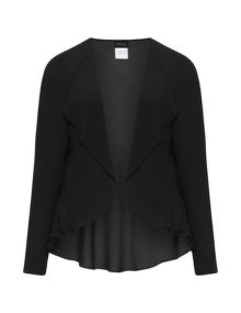 Hermann Lange Open cut crepe jacket Black / Black