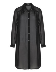Verpass Long chiffon blouse Black